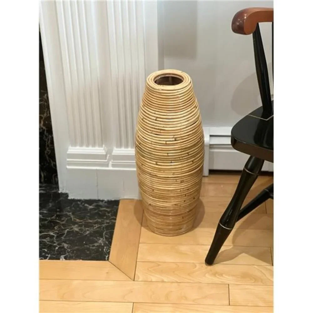 Indonesian rattan natural vase